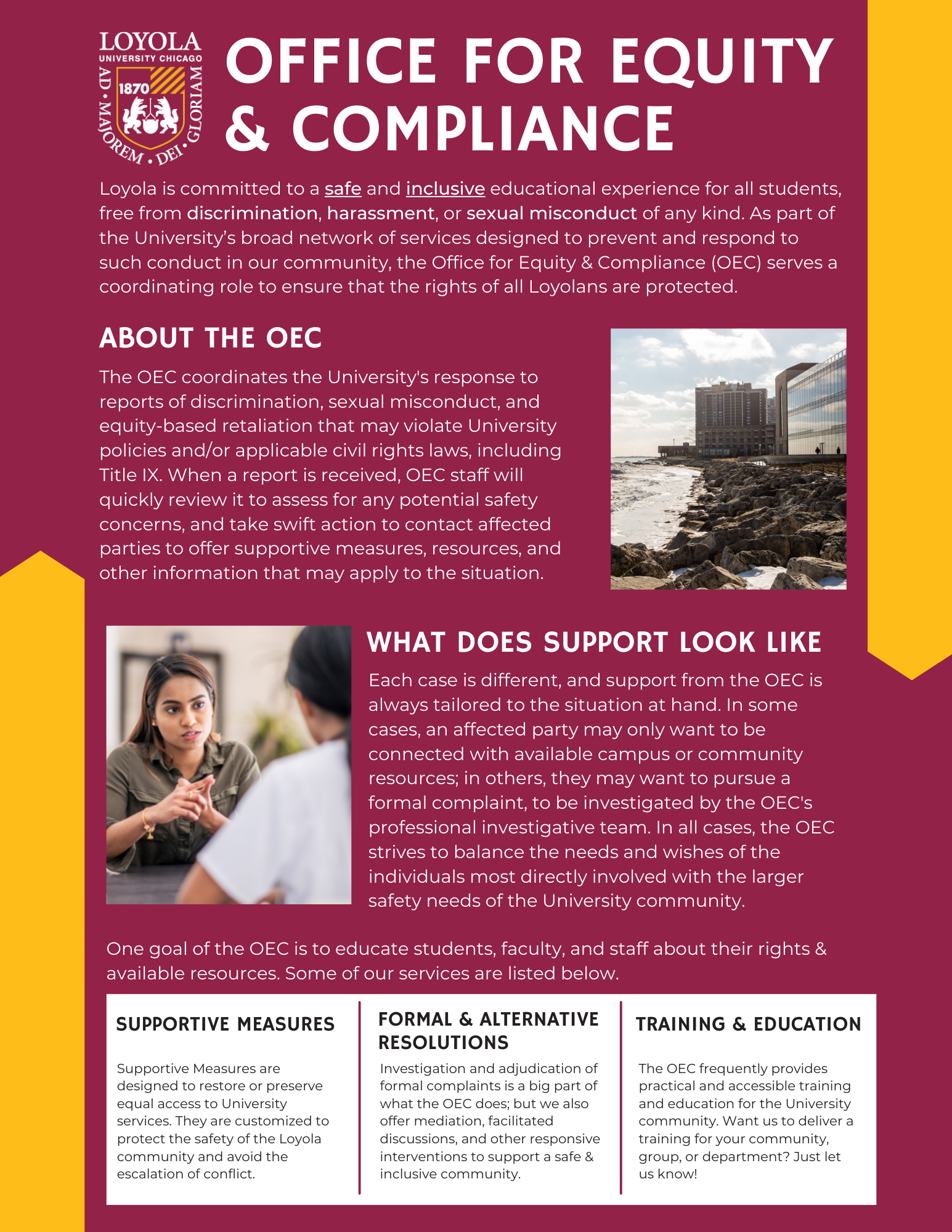 Office for Equity and Compliance overview flyer